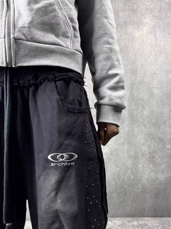 Pantalon unisexe américain Street rétro, ample, à jambes droites, imprimé à chaud, élégant et décont