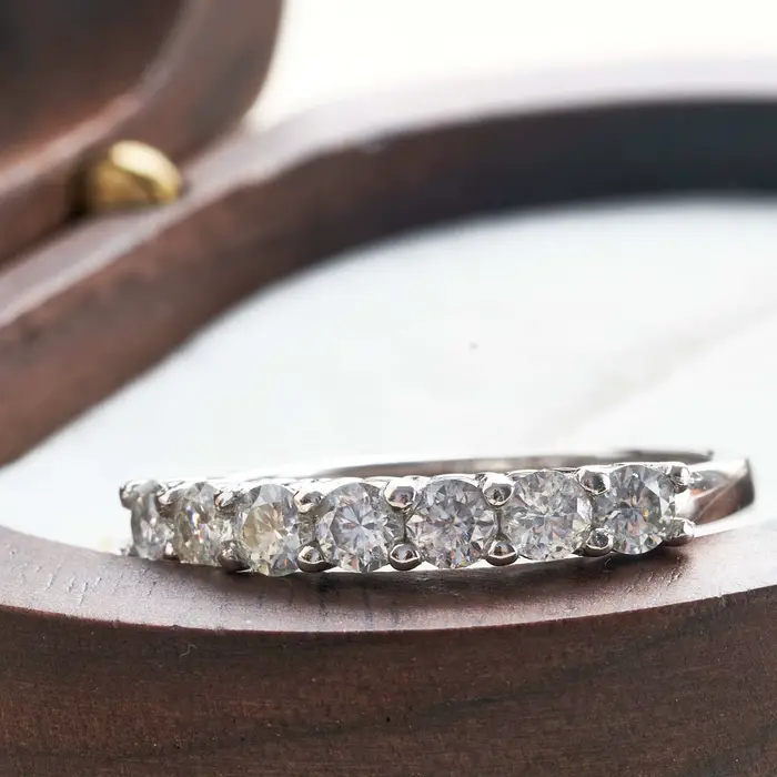 Moissanitový prsteň okrúhly Sterling striebro 0.7CT D farba VVS1 EX