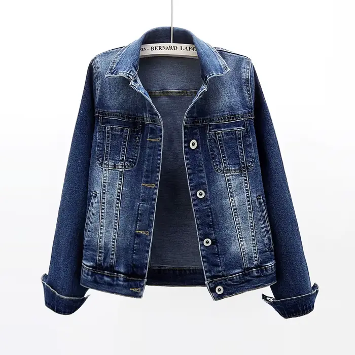 2025 printemps automne nouvelle veste en jean femmes grande taille 5XL Vintage mince à manches longu