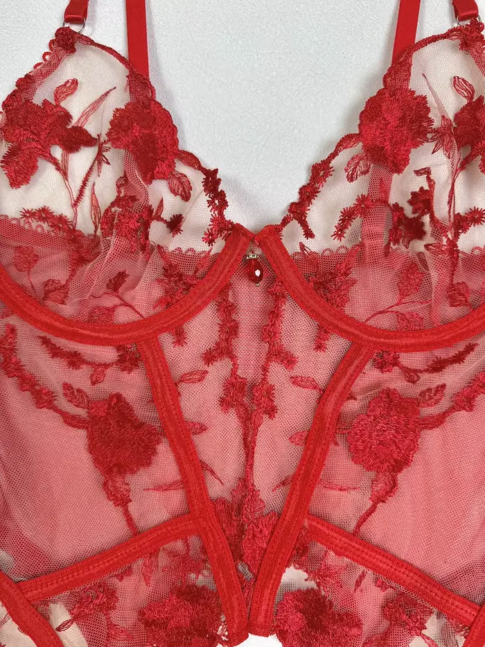 spodná bielizeň pre ženy Gemstone Girl, super sexy priehľadný čipka push-up podprsenka, nádherné a trendy spodná bielizeň, efektné oblečenie, perspektíva efekt podprsenka