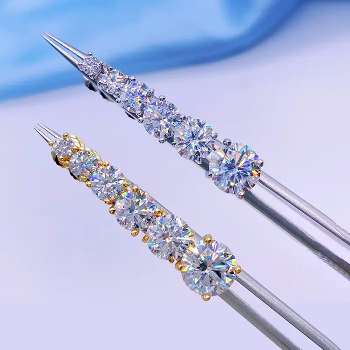 Diamantové náušnice Moissanite pre ženy