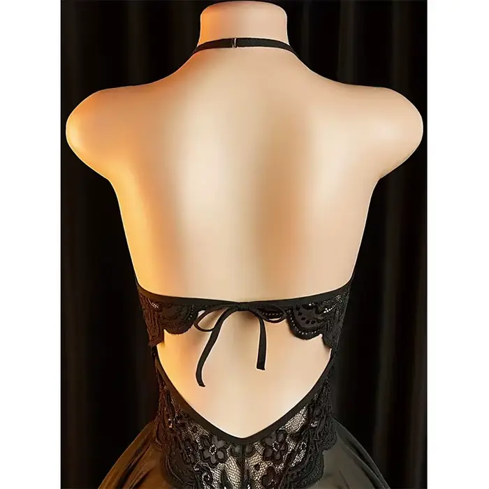 Neslušné spodné prádlo bez rozkroku pre dospelé ženy, čipka sexuálne bodysuit, otvorený rozkrok, porno bábika šaty, čierna Sexy spodná bielizeň set