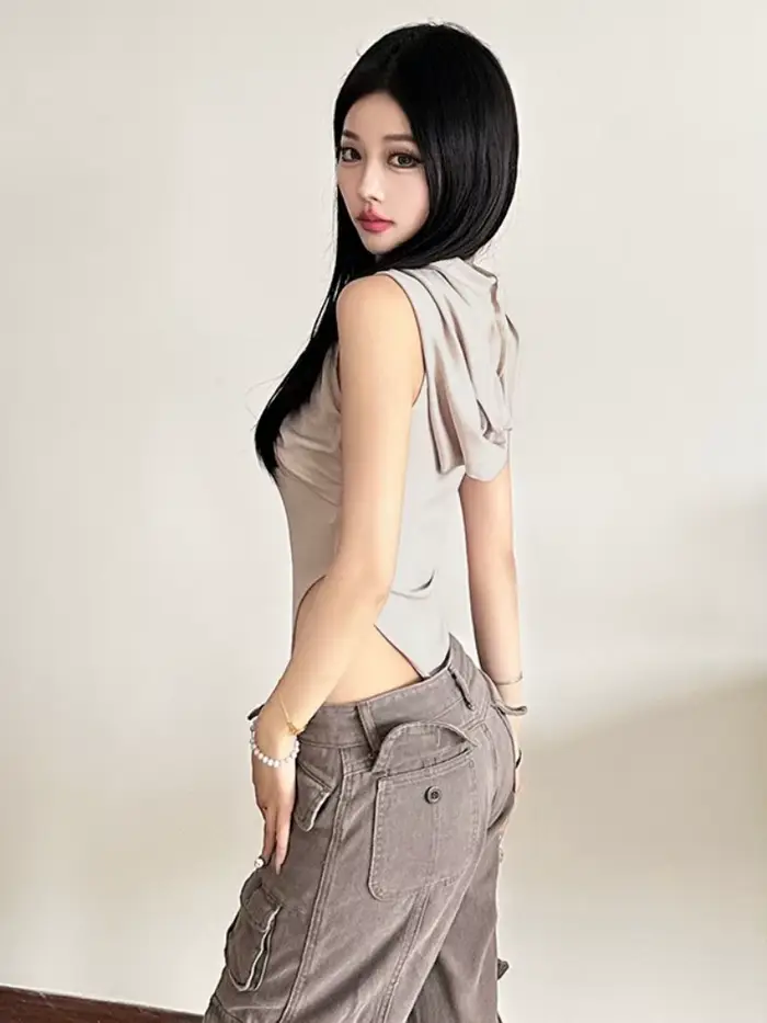 Body à capuche évider Lingerie corps Sexy Feminino sans manches une pièce Lenceria Femenina coupe ajustée haut Sexy femmes Streetwear