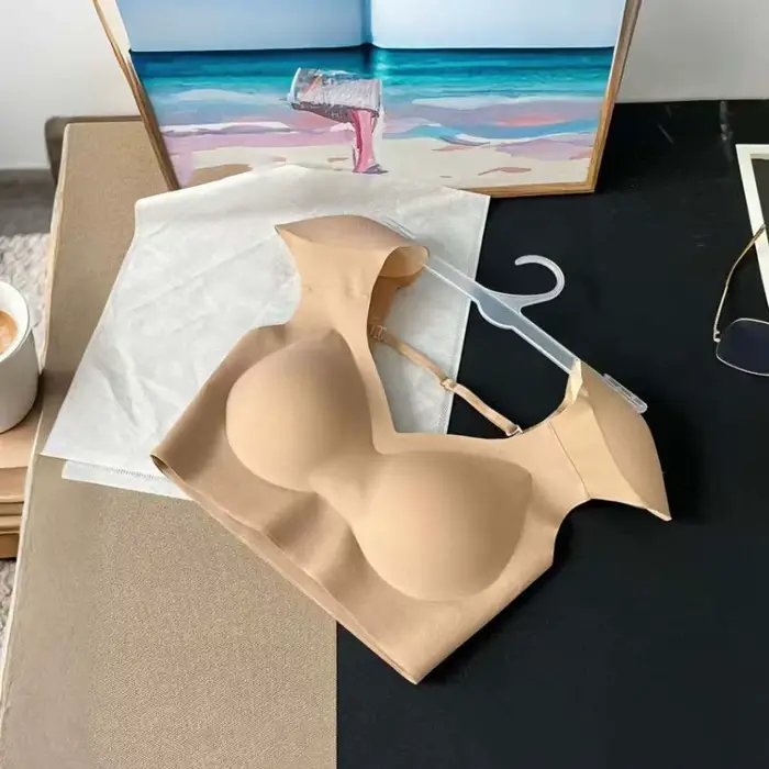 Rovná šikmá ramenná podprsenka, v-neck, bezšvíková, neviditeľná, ramenná podložka, vesta, viazanie na hrudník, Bustier, bezdrôtové, dievčenské modelovacie oblečenie