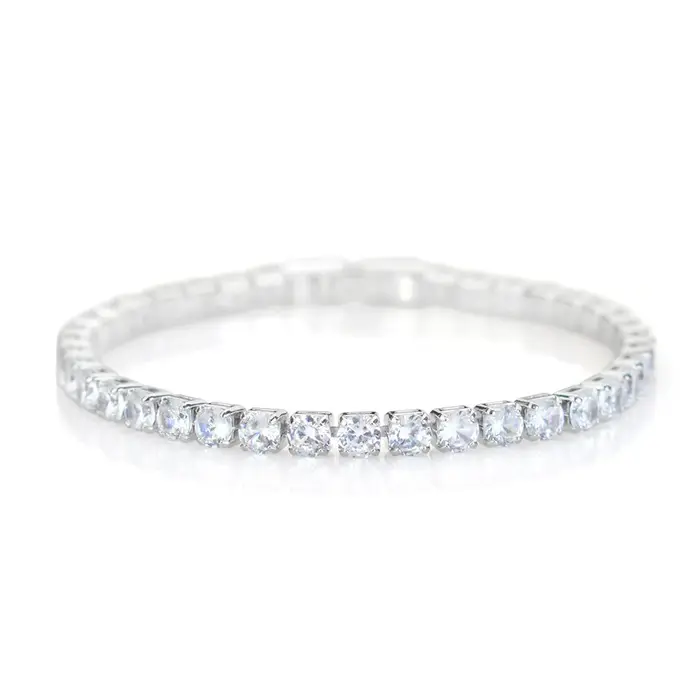 Bracelet de Tennis en Zircon Micro-incrusté de 4mm pour femmes, nouveaux hommes, accessoires de bijo