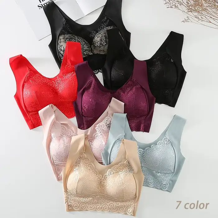 Dámske podprsenky spodná bielizeň veľké veľkosti M-5XL bezdrôtová podprsenka letné bezdrôtové bralette push up sexy čipky podprsenka s polstrovaním