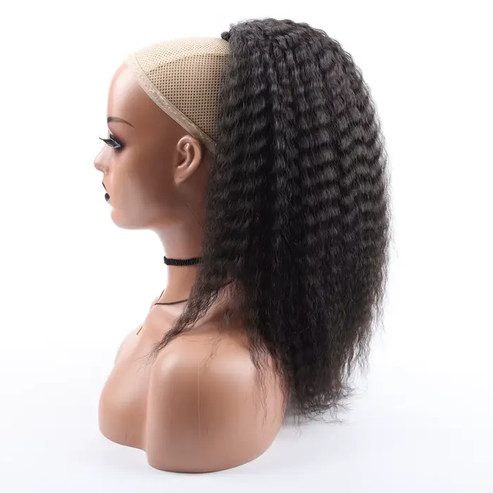 Faux cheveux bouclés Kinky Inspiration Fashion queue de cheval synthétique à cordon de serrage pour femmes occasions spéciales et coiffures quotidiennes