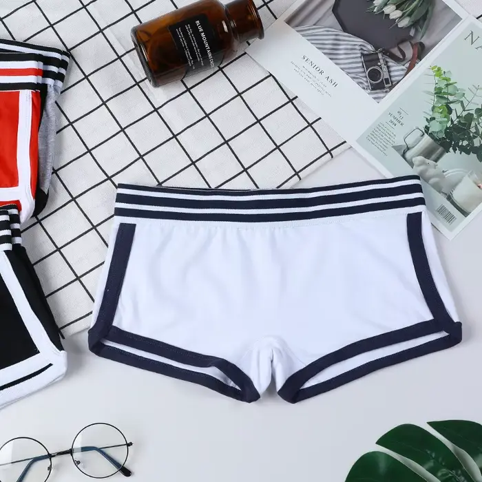 Culottes boxer boyshort taille basse pour femmes confortables et respirantes culottes sous-vetements sportifs coton elasthanne occasions spéciales ```