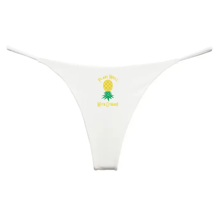 UPSIDE DOWN PINEAPPLE Sous-vêtements chauds en coton pour femme String à fines bretelles double couche pour femme Culotte féminine sans couture Cadeau pour elle