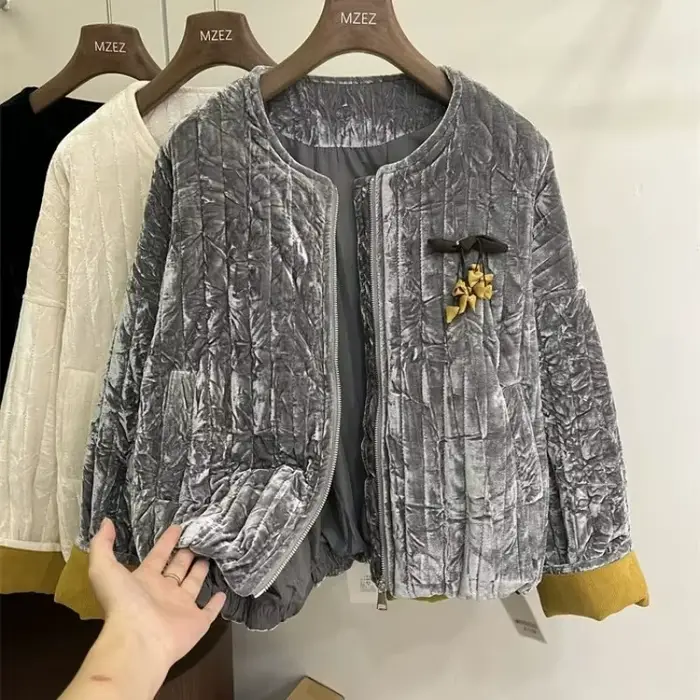 Sivý cardigan so zipsom pre ženy