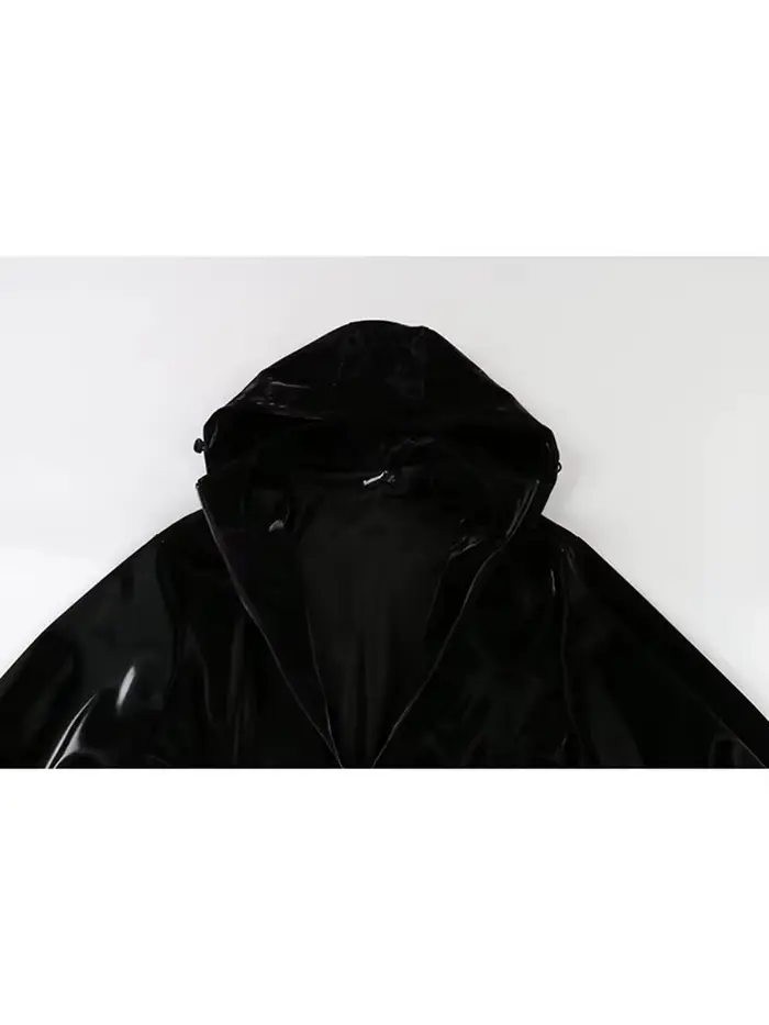 Mauroicardi-Manteau Long en Faux Cuir PVC pour Femme, Imperméable et Brcorporelle, avec Poignées, Ca