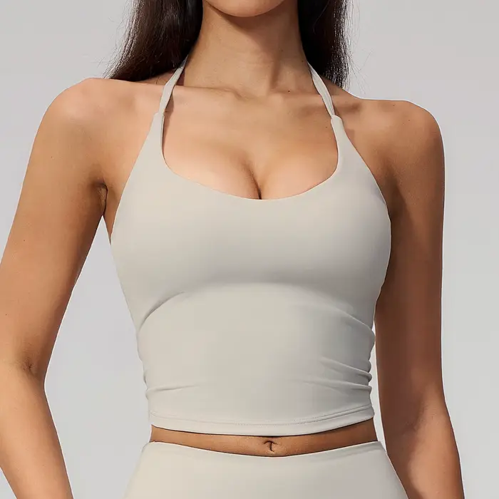 Dámska športová podprsenka na kravatu krk, chrbát, crop top štýl, sexy, pre fitness, telocvičňu a jogu