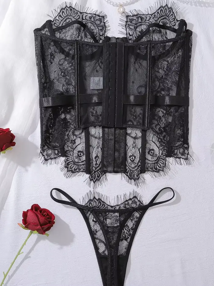 Sexy dámske spodná bielizeň tri štvrtiny pohár elastan a polyamid Set s predné uzavretie a pevné vzory pre ženy špeciálne príležitosti
