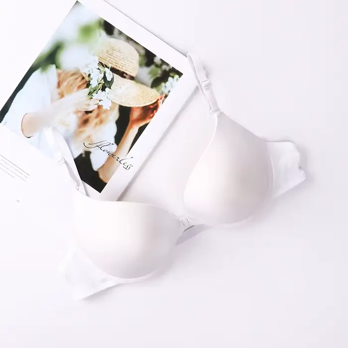 2025 nový módny jednofarebný push-up podprsenka A-B košíček predný gombík ženy Sexy Jednoduchá Lingerie spodná bielizeň