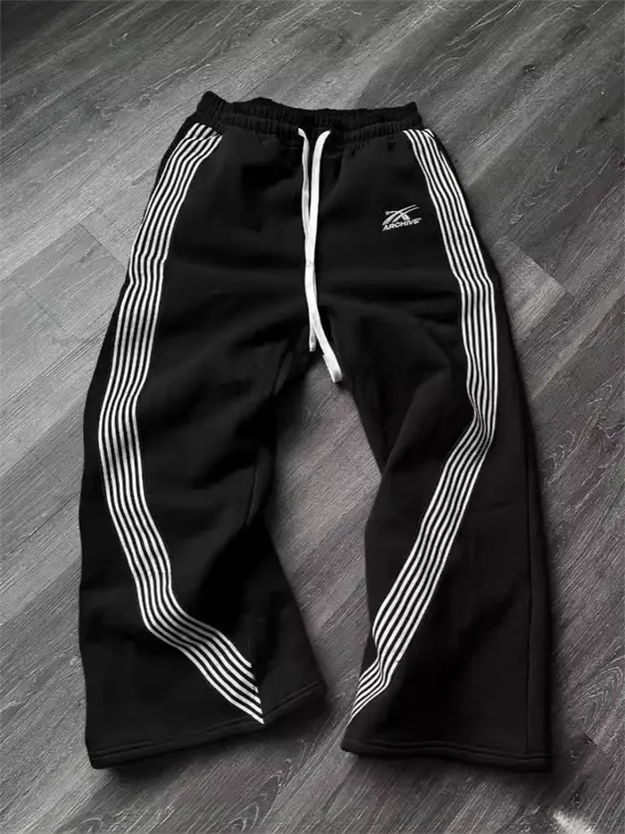 Y2k sivé voľnočasové nohavice Vintage funkčné taktické pre mužov a ženy Premium Jogging