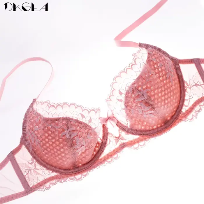 Ultra tenká prelamovaná čipková podprsenka pre ženu veľkej veľkosti spodná bielizeň sexy ponúknuť špeciálne príležitosti