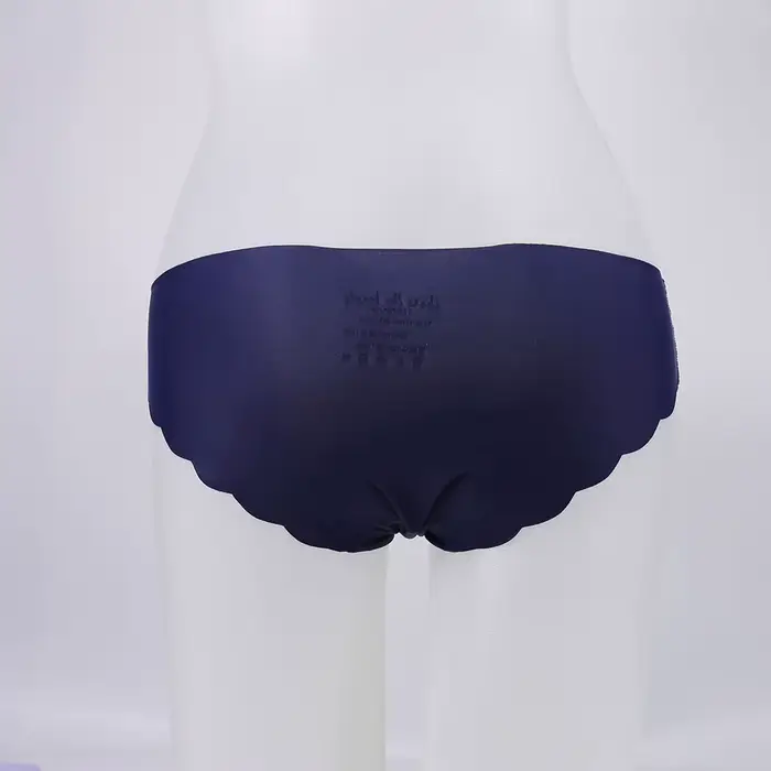 Dámske sexy nohavičky volánky jednofarebné spodná bielizeň Ice-hodváb Nízky pás Dámske bezšvíkové nohavičky Ultra tenké nohavičky spodná bielizeň pre dámy