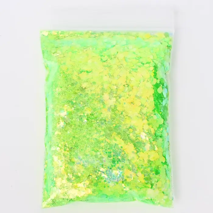 50 g/vrecko holografické zmiešané hexagónové tvary veľké nechty trblietky trblietavé vločky plátky manikúra