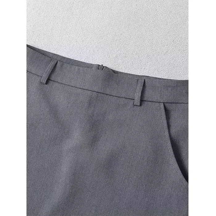 Mooyufon femmes mode solide dos fermeture éclair a-ligne Mini jupe Vintage taille haute femme Chic d