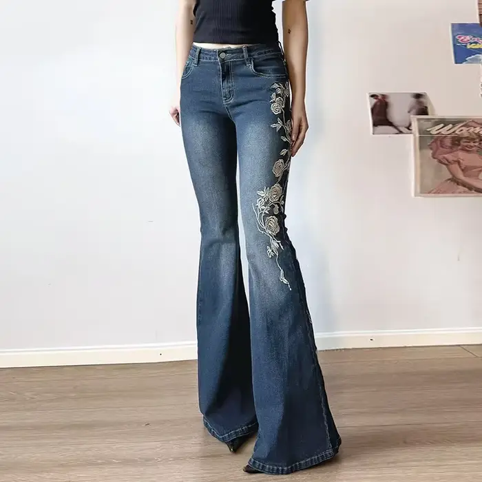 Džínsy Baggy retro Y2k pre ženy