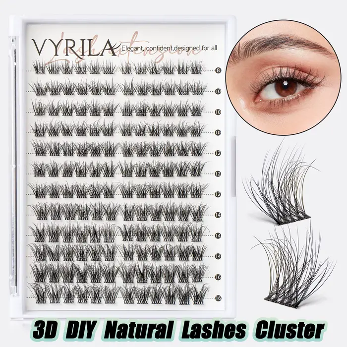 Cils individuels Cluster C Curl Mix Clusters de cils 3D vaporeux bricolage Extension de cils 0.1mm b