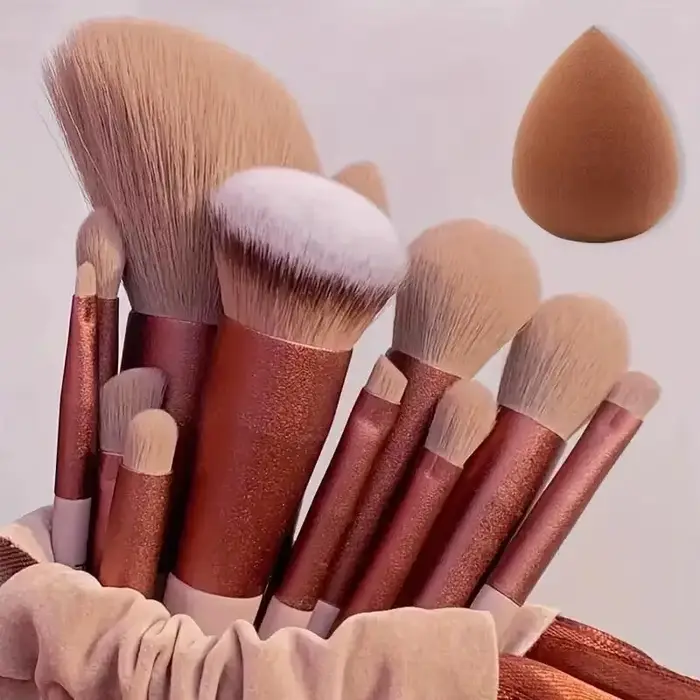 Ensemble de pinceaux de maquillage doux et moelleux, fond de teint cosmétique, poudre, fard à barrag