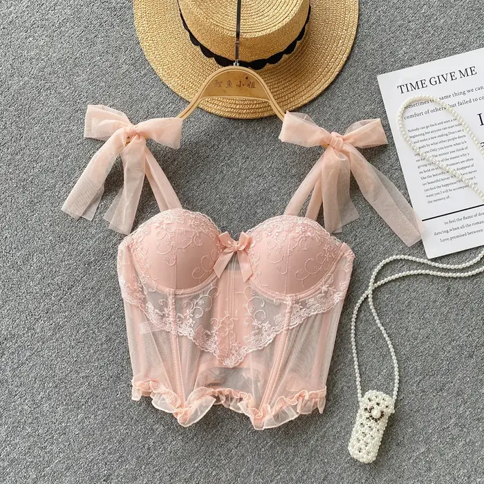 Camisole intégrée soutien-gorge Dancing JL Ants en dentelle élégante pour femme, vêtement de bureau, hauts sans manches, tenue pour toutes les occasions