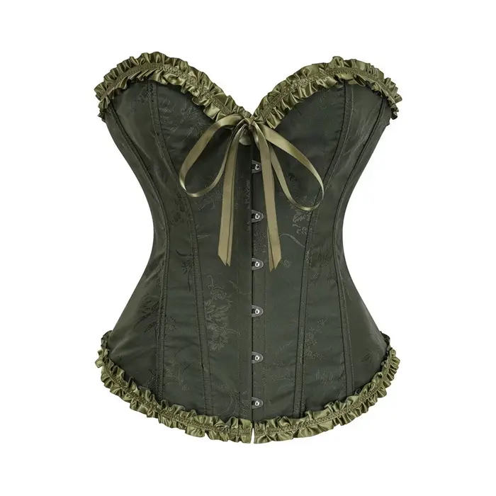 Corset femme Top Palace Cosplay Sexy dentelle froncé Corset Corset brocart rétro Renaissance serré v