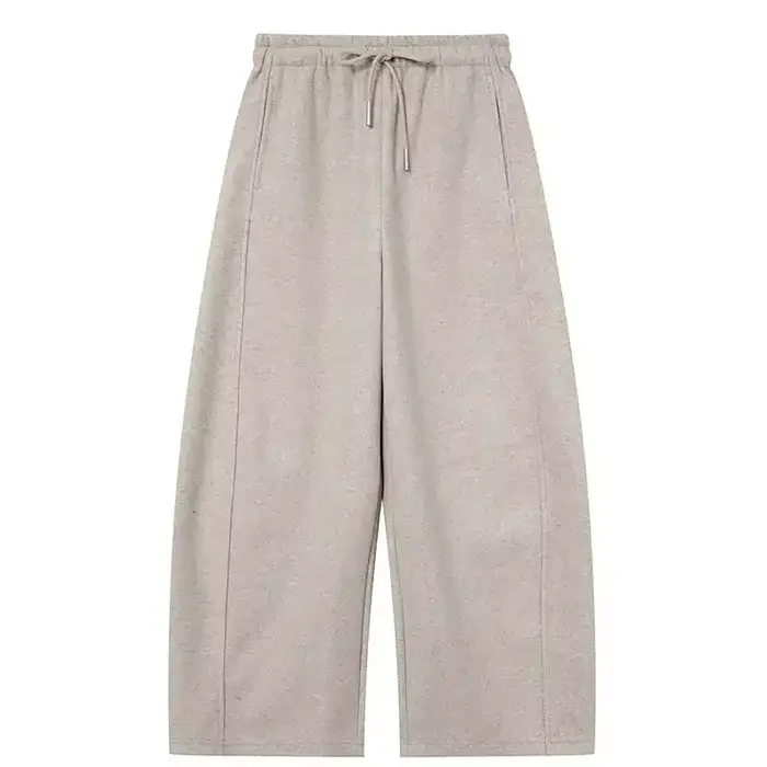 Culottes larges pour femmes avec taille élastique et cordon de serrage