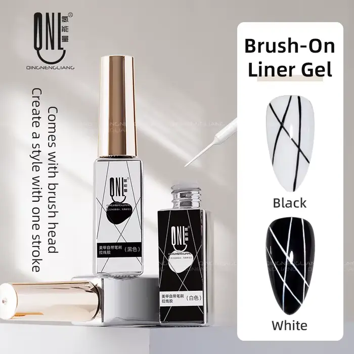 Gélový lak na nechty UV/LED Verhéritage, 7 ml, biela, čierna, semi-kontinuálny