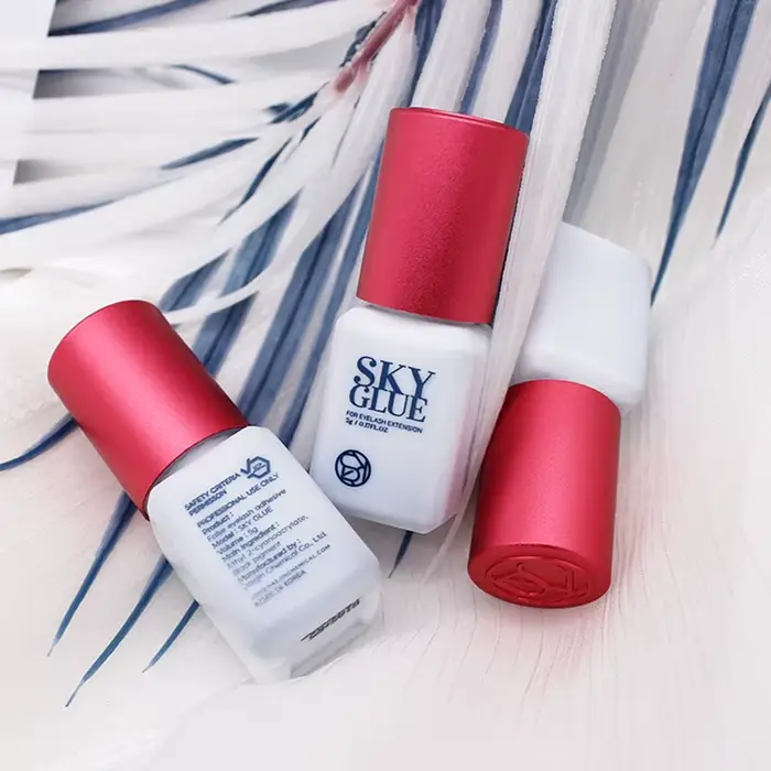 1 bouteille de colle SKY pour Extensions de cils 5ml Original Sky S + noir rouge bleu capuchon faux 