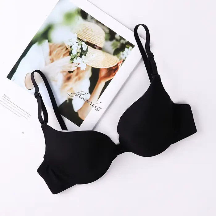 2025 nový módny jednofarebný push-up podprsenka A-B košíček predný gombík ženy Sexy Jednoduchá Lingerie spodná bielizeň