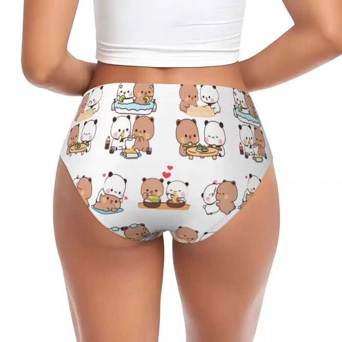 Culottes de couple Panda Bear et Brownie True Love Bubu Dudu pour femmes sous-vêtements respirants confortables et élégants pour toutes les occasions
