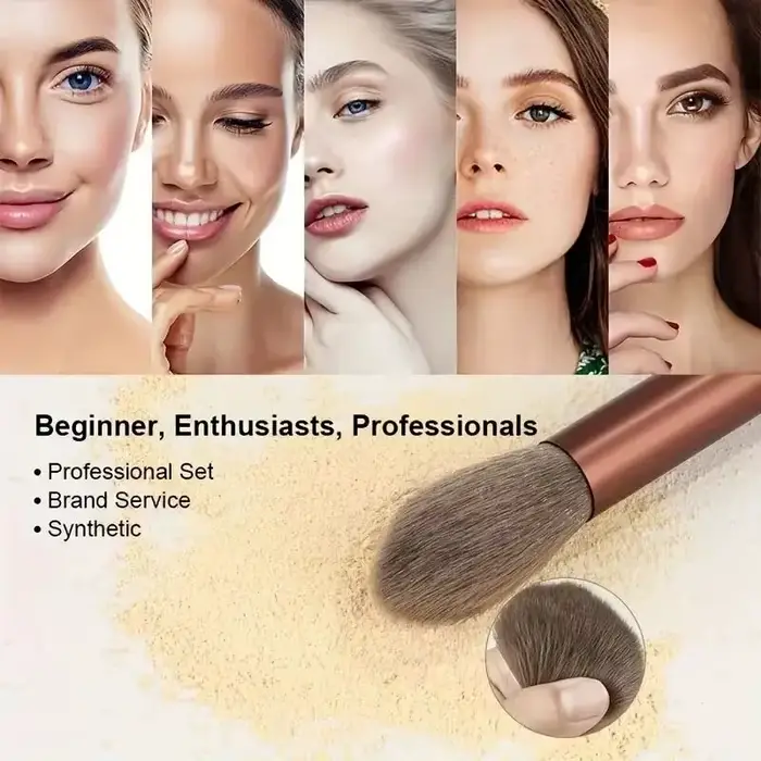 Ensemble de pinceaux de maquillage doux et moelleux, fond de teint cosmétique, poudre, fard à barrag