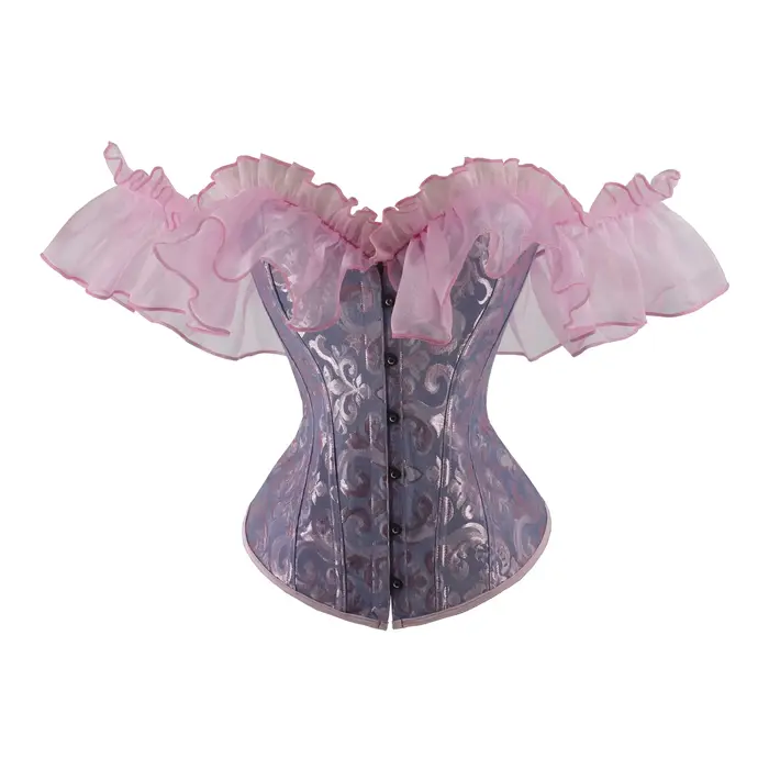 Bustier de soutien pour femmes sexy et vintage avec volants pour occasions spéciales comme Halloween, Carnaval et Mariage
