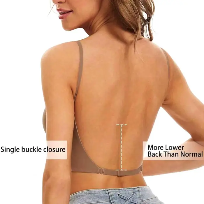 Sexy dámska podprsenka backless pohodlné elastické neviditeľné pre ženy špeciálne príležitosti