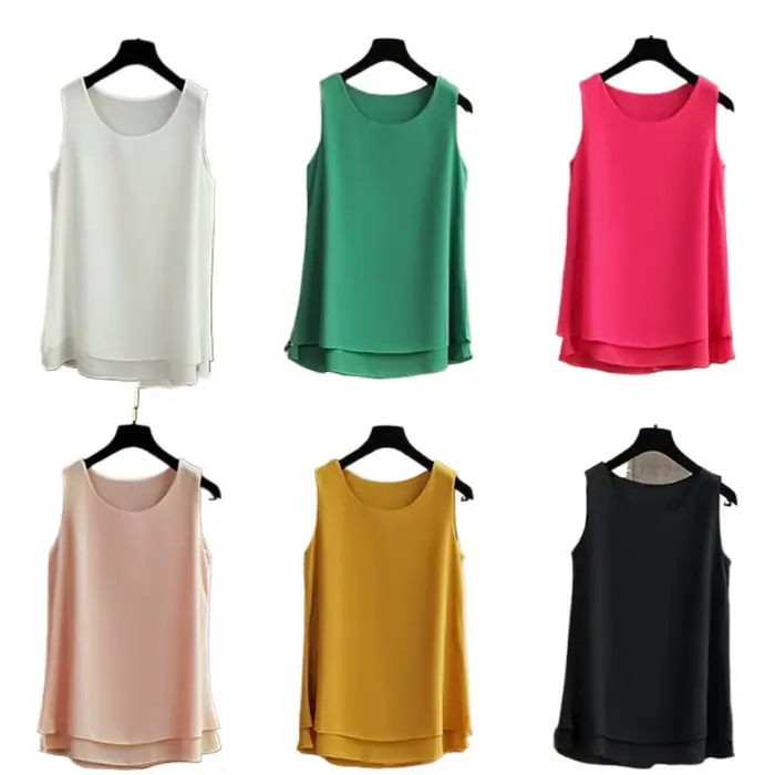 Chemise en mousseline de soie à col rond pour femmes, haut précieux, blanc, bleu, rouge, chemise en 