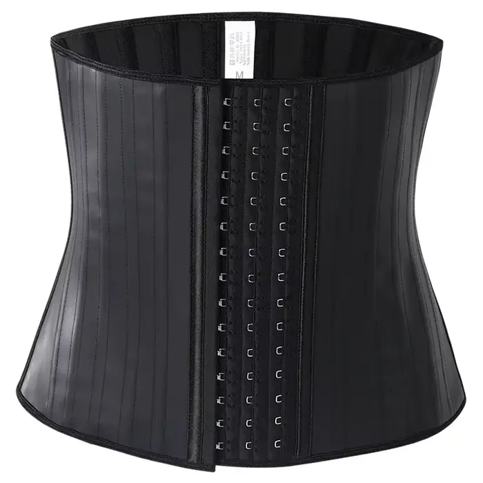 Corset de sport en latex pour hommes et femmes, gaine amincissante, ceinture en caoutchouc, vêtement sculptant le corps, 25 baleines en acier, sous-vêtement pour activités sportives et fitness