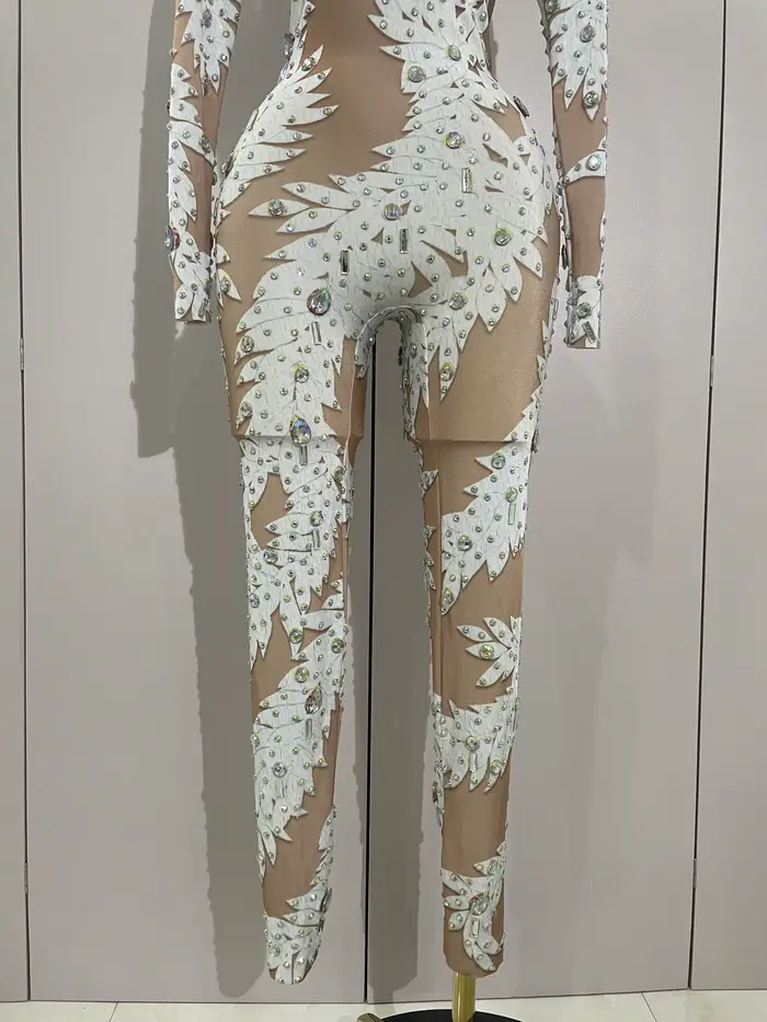 Sexy elastický body s dlhým rukávom pre ženy