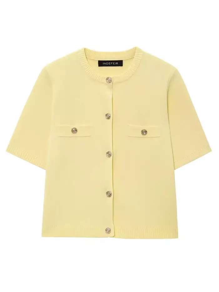 HXAO Cardigan femme tricots bouton dames à manches courtes tricot boléro femmes Tricot haut vêtement