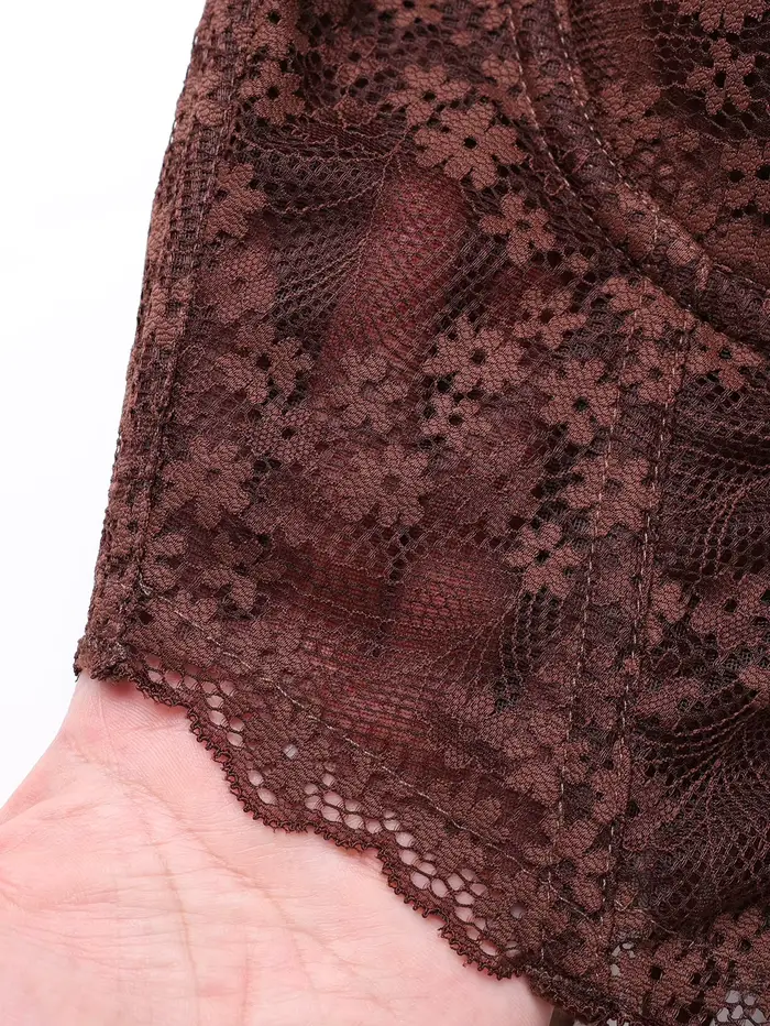 Dámsky priehľadný korzet čipka, polstrované šnúrky bez ramienok, elegantný tesný top