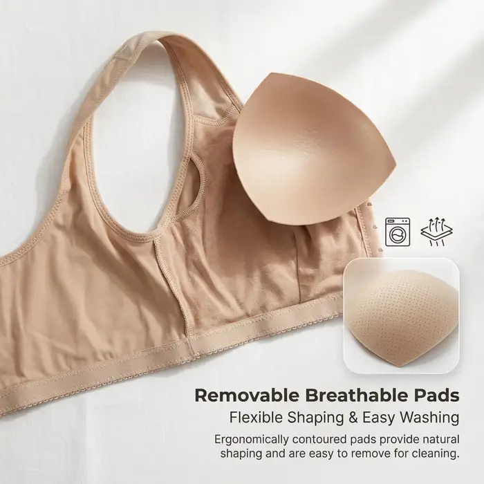 Športová podprsenka pre ženy minimalizácia, predné uzavretie, push-up, polstrované, pre jogu, fitness, beh