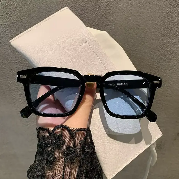 Lunettes de soleil rétro 2026 Y2K, verres colorés, monture carrée, protection UV400, style coréen te