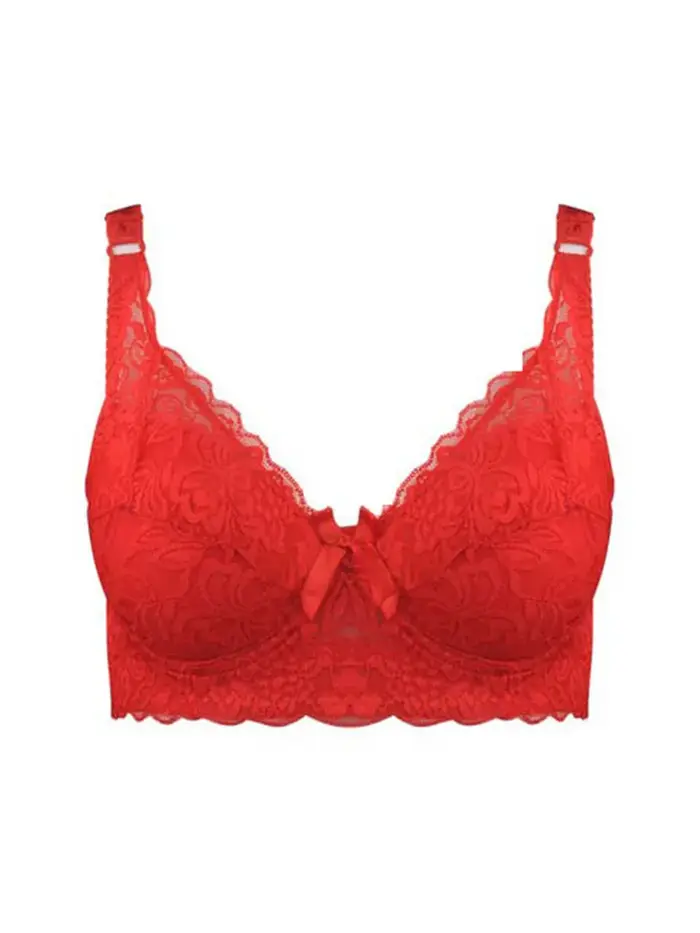 Hot Full Cup sous-vêtements fins petit soutien-gorge grande taille sans fil réglable dentelle femmes