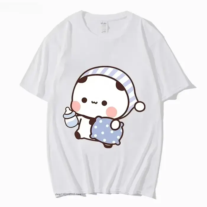 Rokomilé párové tričko BuBu Panda ide spať s DuDu medvedíkom grafické