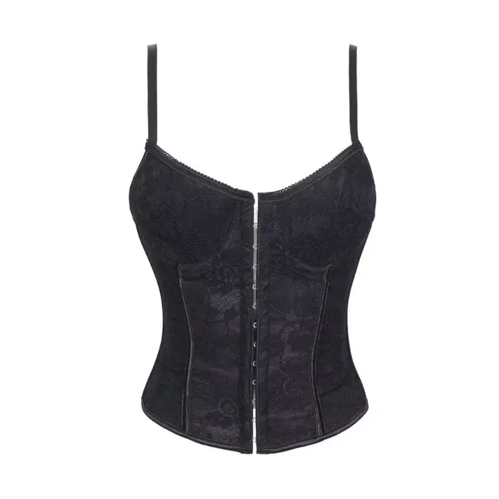 Corset floral en dentelle pour femme, fermeture avant, bustier à lacets au dos, serre-taille sexy, g