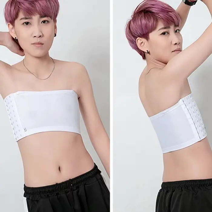Ženy hrudníka väzba Lesbické Trans vysoké krátke ploché hrudníka väzba podprsenka korzet Stretch telo tvarovanie pracky Tomboy podprsenka nádrže