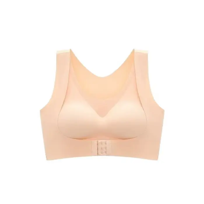 Soutien-gorge correcteur de posture à fermeture avant, dos croisé, sans armatures, antichoc, push-up