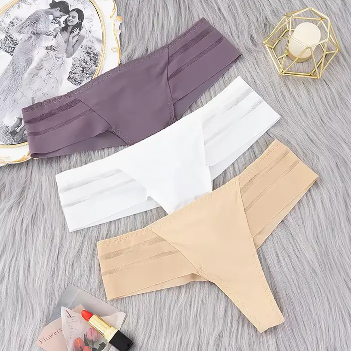 Dámske nohavičky priesvitné sexy bezšvové tangá brazílska lingerie