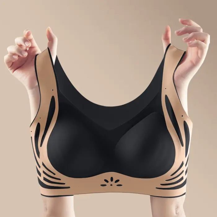 Push-up podprsenka pre ženy s kontrastnými farebnými švami